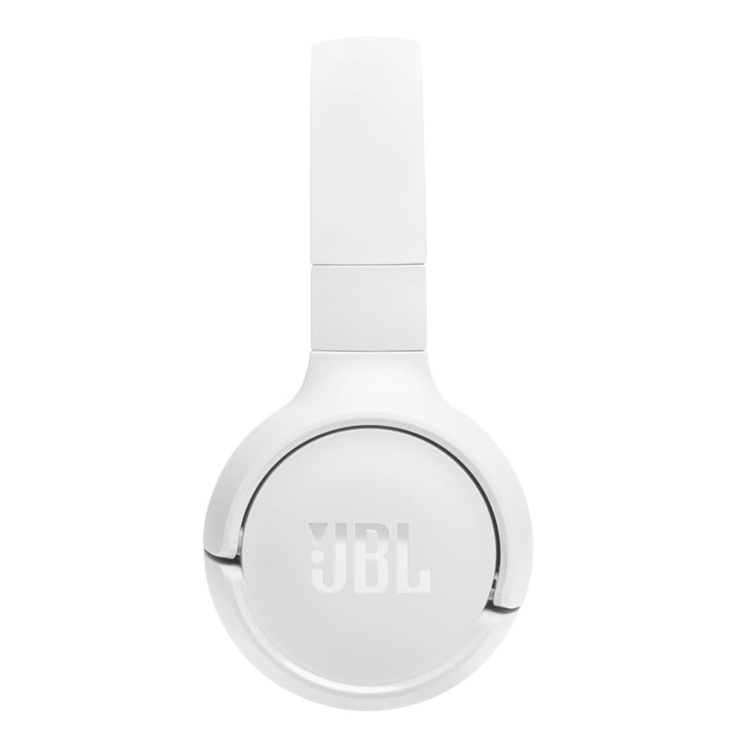 JBL Tune 520BT Wireless On-Ear Headphones, Pure Bass Sound, 57H Battery with Speed Charge, Hands-Free Call + Voice Aware, Multi-Point Connection, Lightweight and Foldable - White, JBLT520BTWHTEU_3
