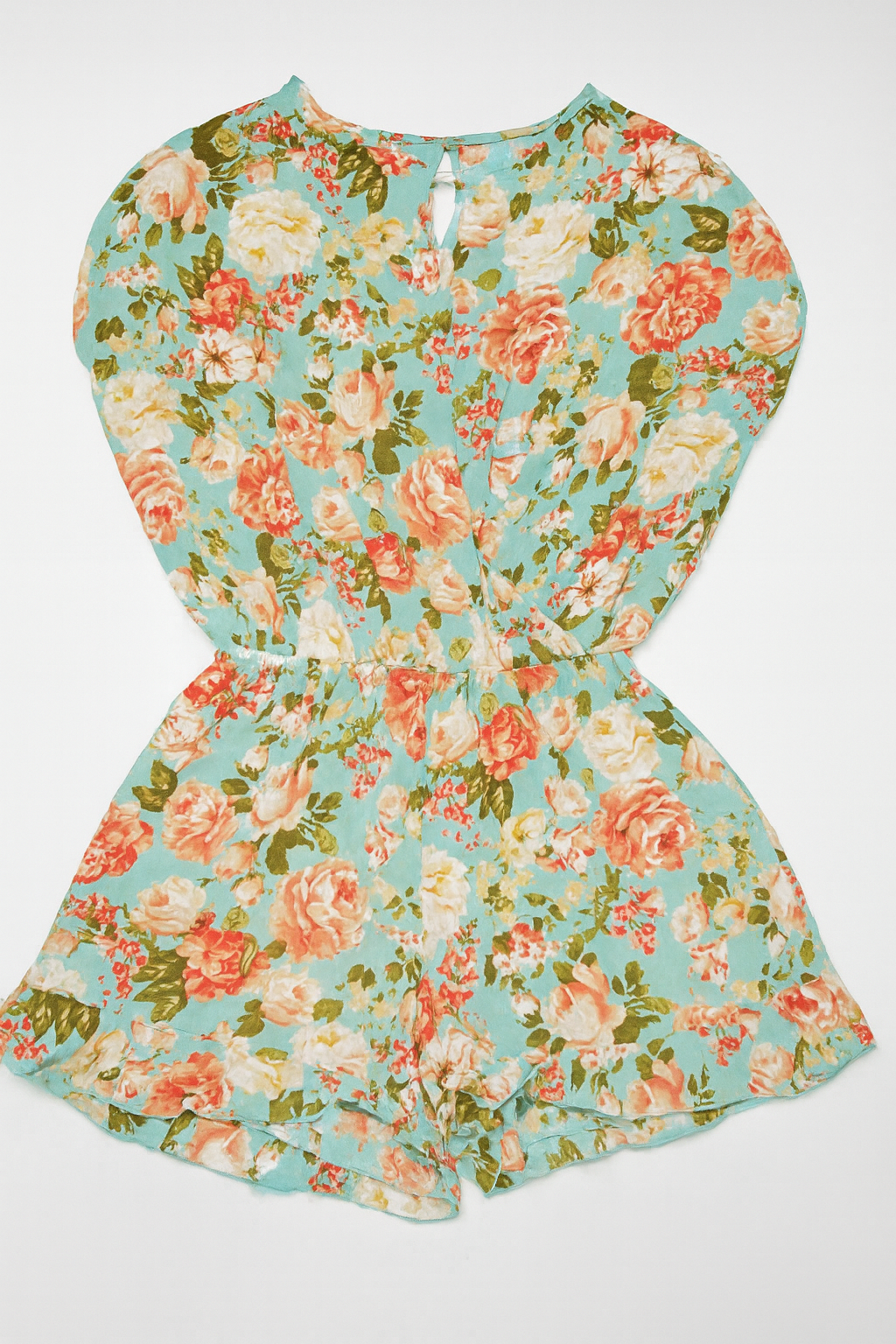 Enterizo corto floral en tonos pastel - Size M