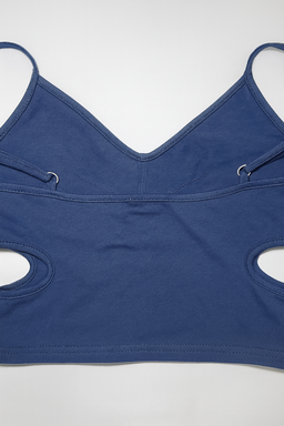 Crop top azul con cut-outs laterales - Size S