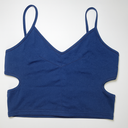 Crop top azul con cut-outs laterales - Size S