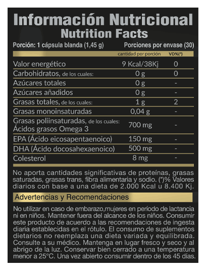 OMEGA 3 GOLD NUTRITION 30 CAPSULAS_2