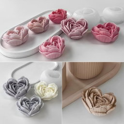 Molde Rosa Corazon 
