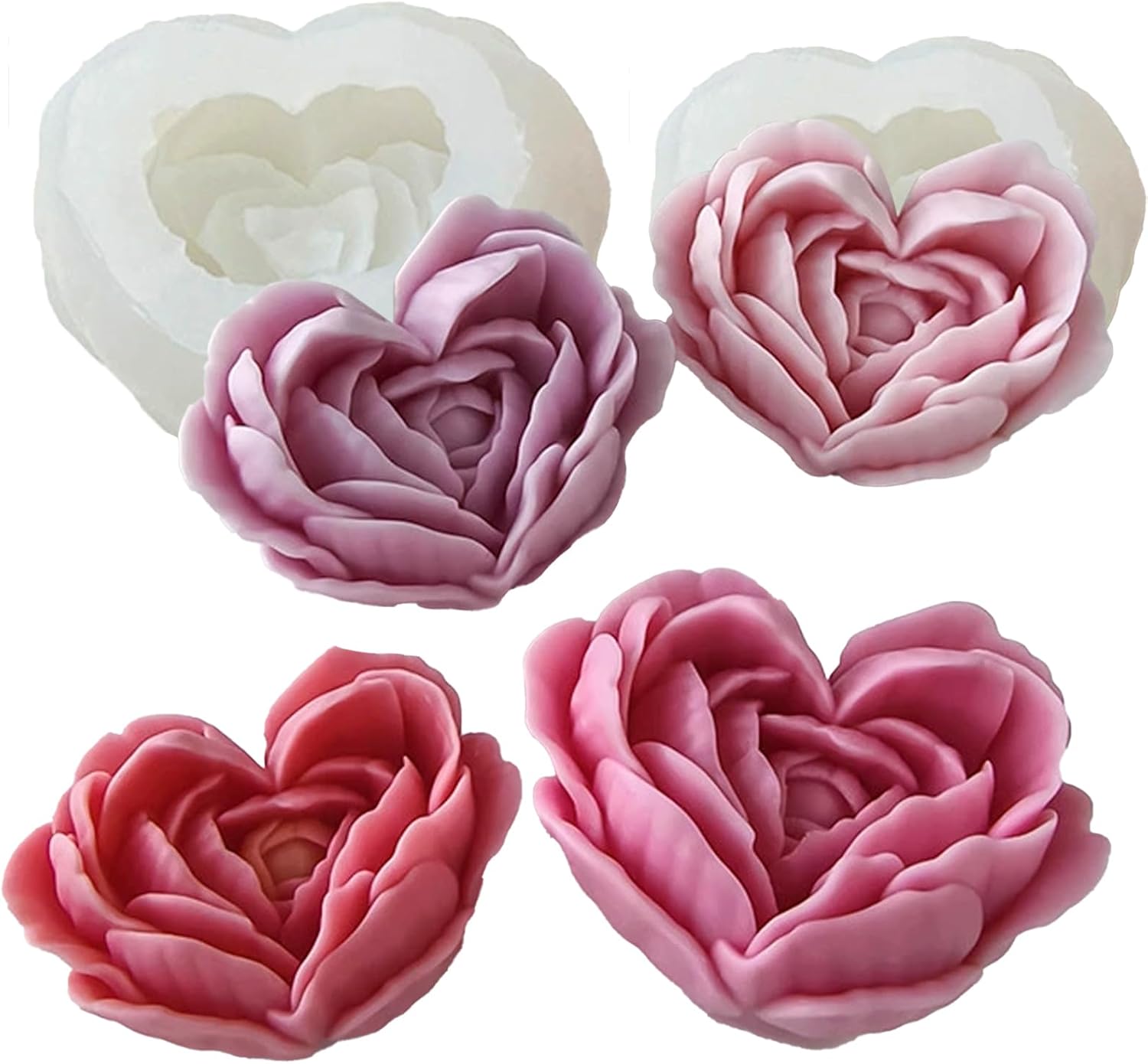 Molde Rosa Corazon _1
