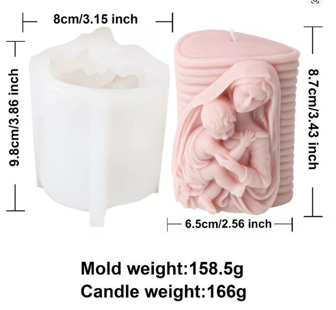 Molde cilindro rallado Virgen y Jesús_1