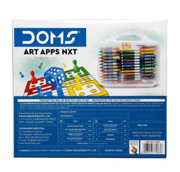 Doms Art Apps Nxt Kit With Plastic Carry Case | Perfect Value Pack | Kit For School Essentials | Gifting Range For Kids | Combination of 9 Stationery Items