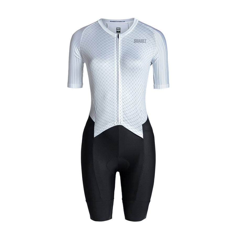 Trisuit Manga Corta Cierre Completo Pro Mujer (HARD BLANC)_0