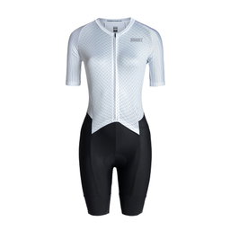 Trisuit Manga Corta Cierre Completo Pro Mujer (HARD BLANC)