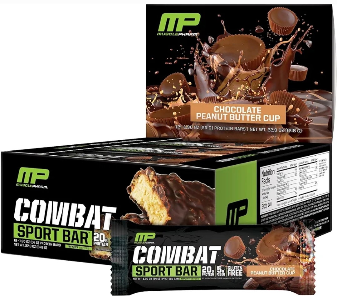 MUSCLEPHARM COMBAT BAR BOX OF 12 CHOCOLATE PEANUT