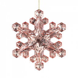 6" Jewel Snowflake Ornament: Pink