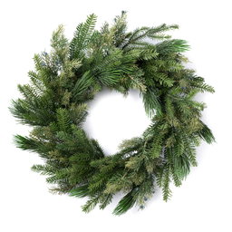 24" Belgium Pine Wreath: Evergreen (54 tips)