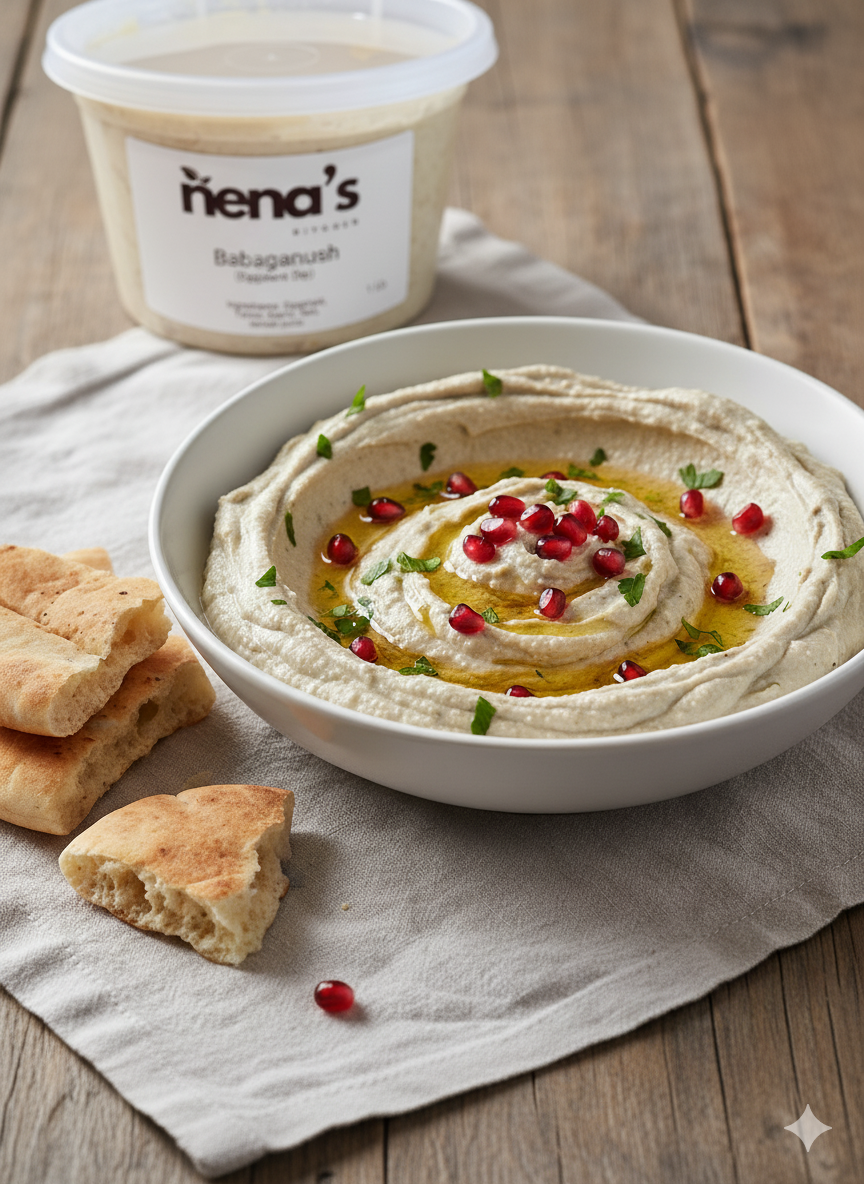 🍆 Babaganush Artesanal / Handmade Babaganush (Eggplant Dip) Crema de Berenjenas - 1 LB_1