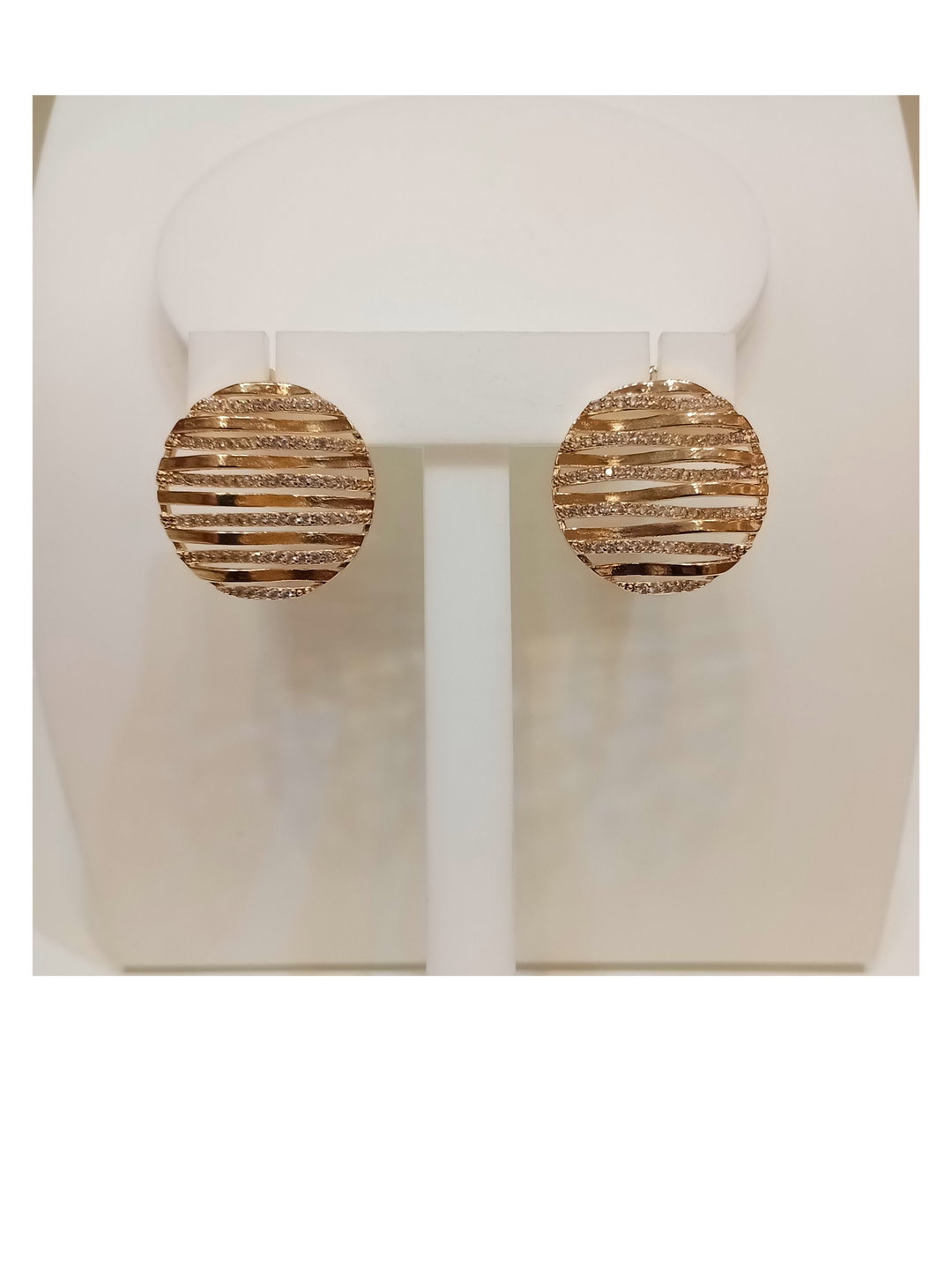 Brinco Redondo com Micro Zircônia banhado a Ouro 18k