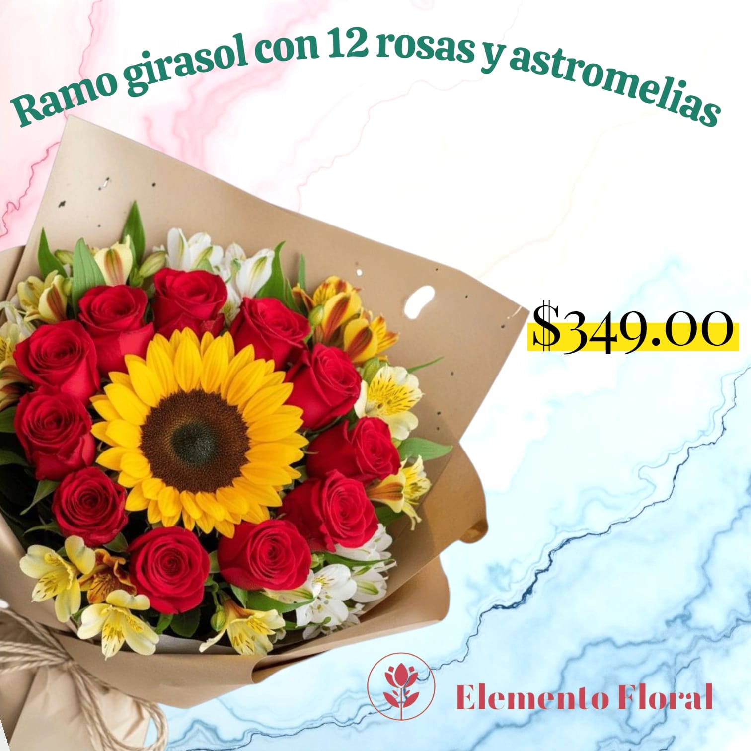 RAMO 1 GIRASOL 12 ROSAS Y ASTROMELIAS_0