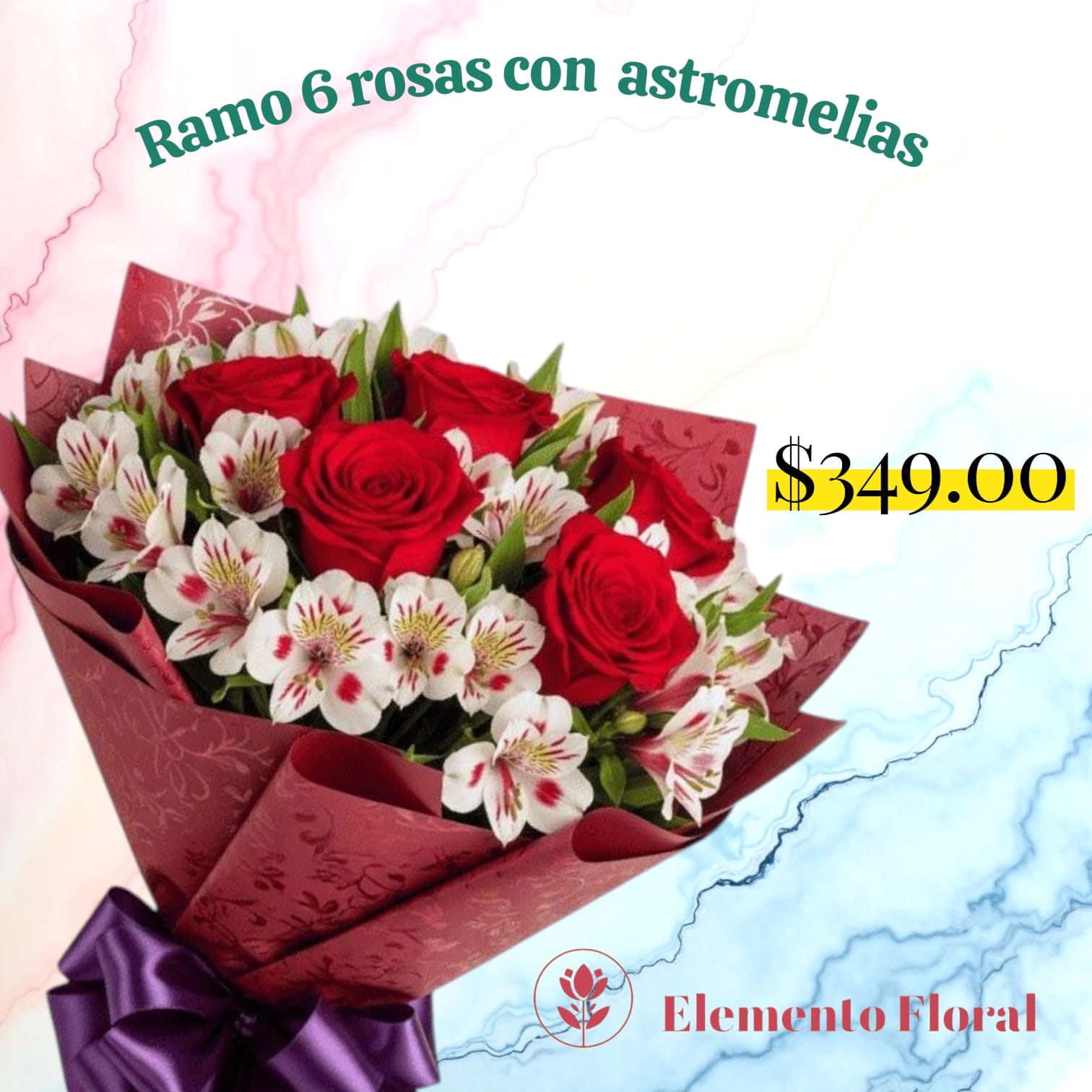 RAMO DE 6 ROSAS CON ASTROMELIAS_0