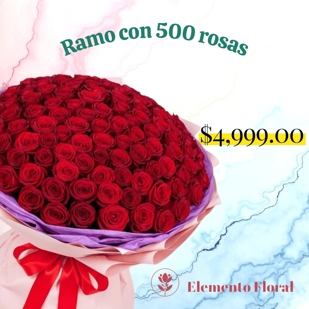 RAMO DE 500 ROSAS
