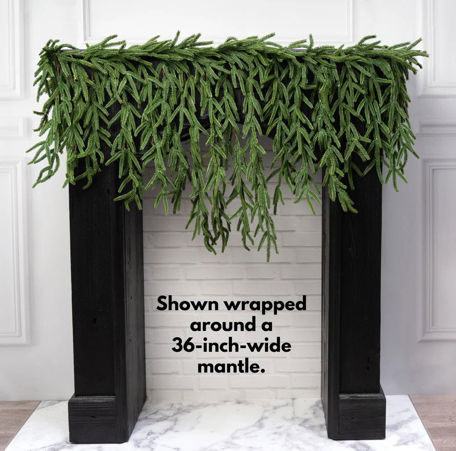 6' Norfolk Island Pine Mantle Garland_0