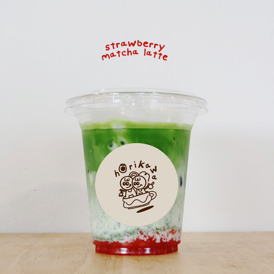 strawberry matcha latte