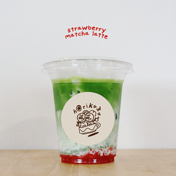 strawberry matcha latte