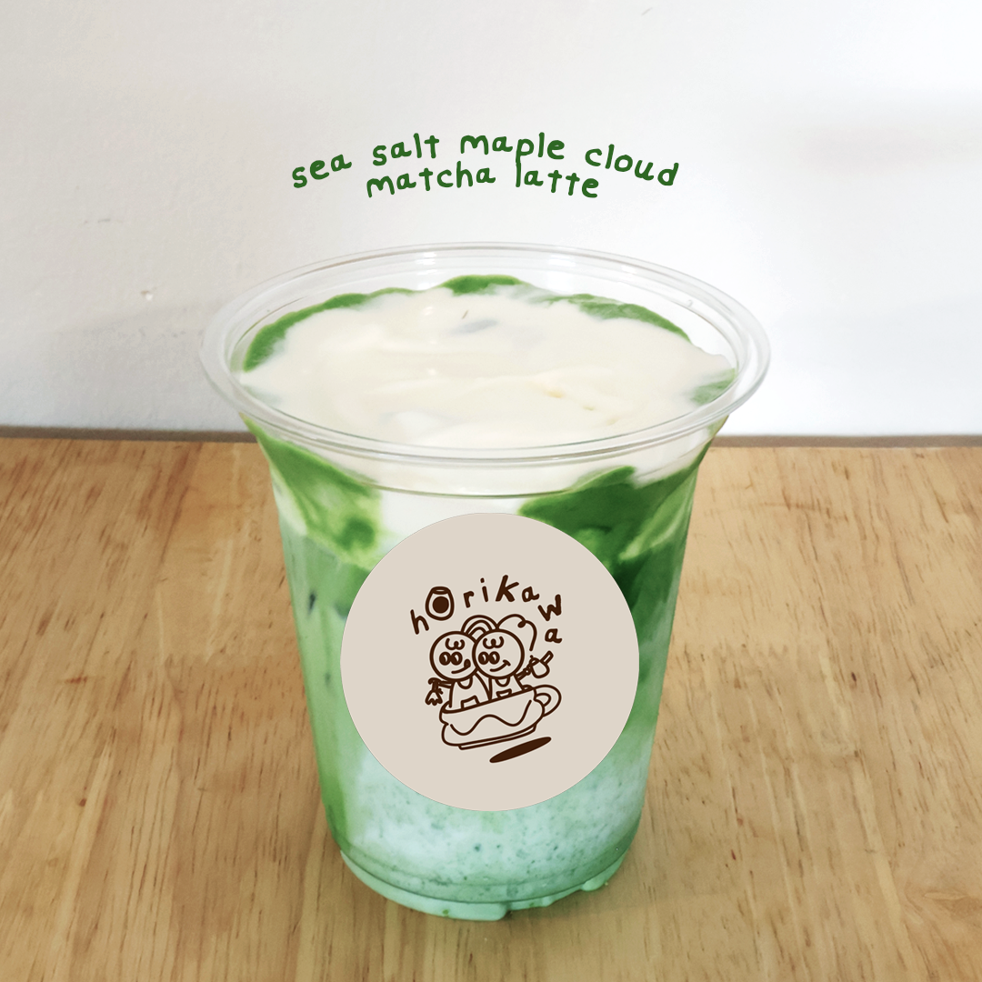 sea salt maple cloud matcha latte