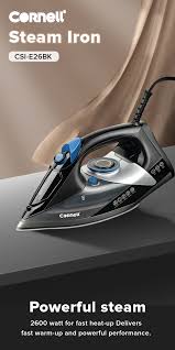 Cornell 2600W Electric Steam Iron CSI-E26BK 