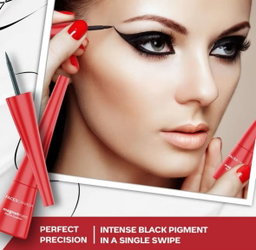 Faces Canada Magneteyes Eyeliner Black 4.5Ml Intense Matte Finish Quick Drying 24Hr Long Lasting Fine Tip For Precise Smooth Application Almond Oil Enriched Waterproof Smudgeproof