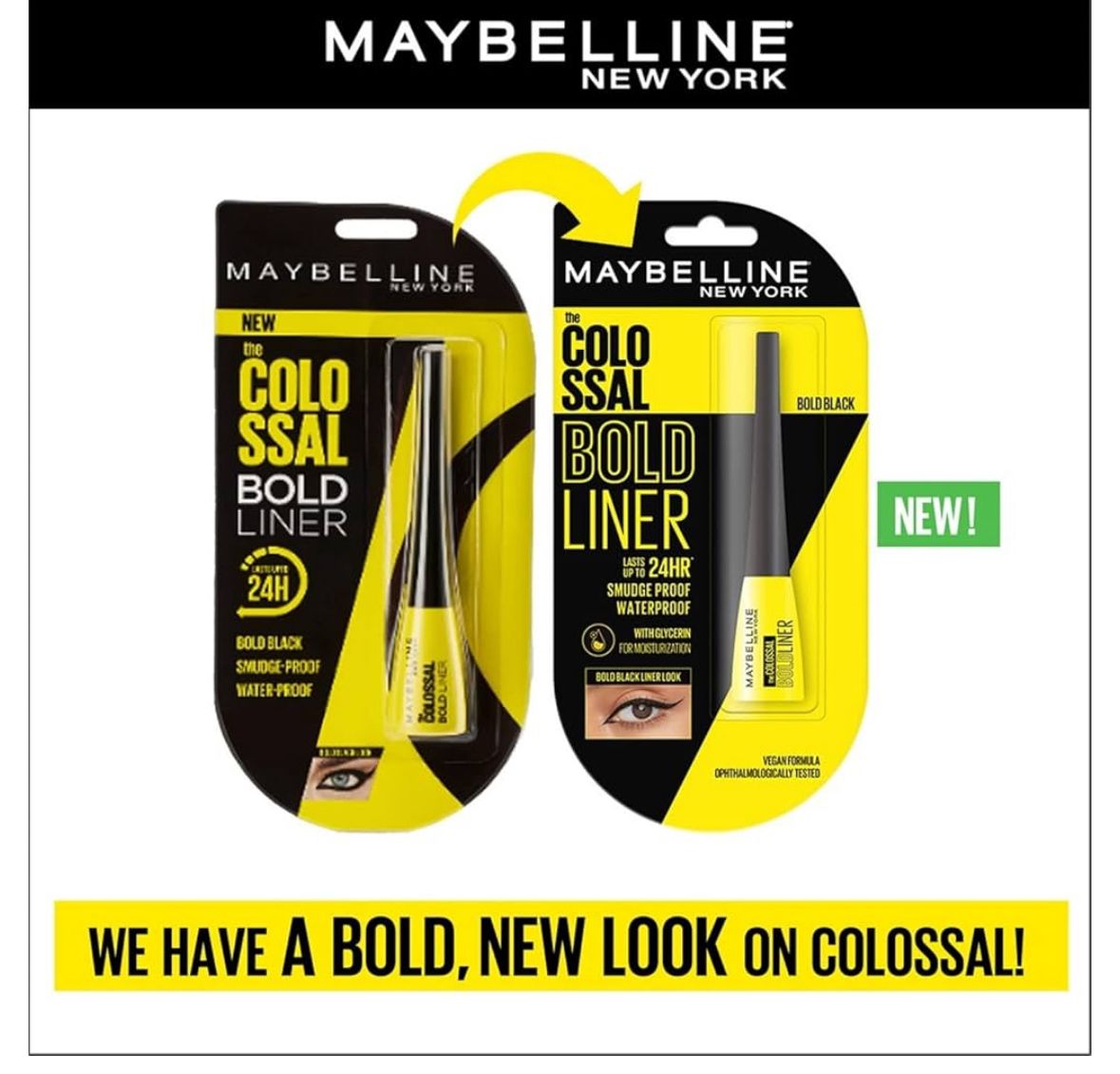 Maybelline New York Colossal Bold Eyeliner, Black, 3g_1
