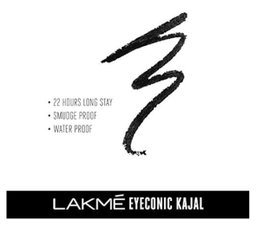 Lakme Eyeconic Kajal, Deep Black, 0.35 g