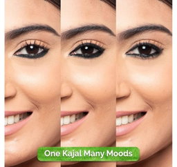 Mamaearth Long Stay Kajal Black Retractable Waterproof, with Vitamin C & Chamomile, Charcoal Black, Matte Finish