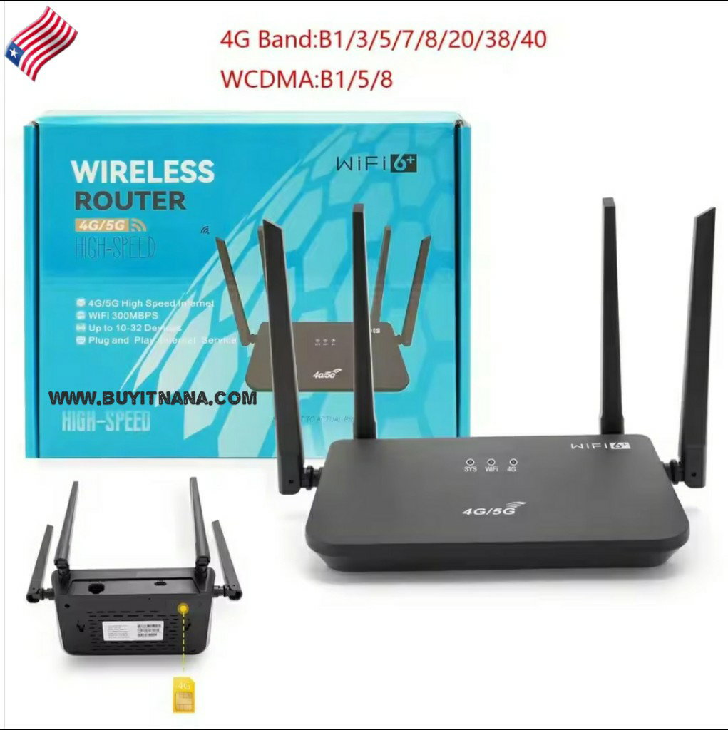 4G Wireless Router wifi 6+ 300Mbps 4G mobile wifi router CPE external antenna 1RJ45 port 1USBport Viet 