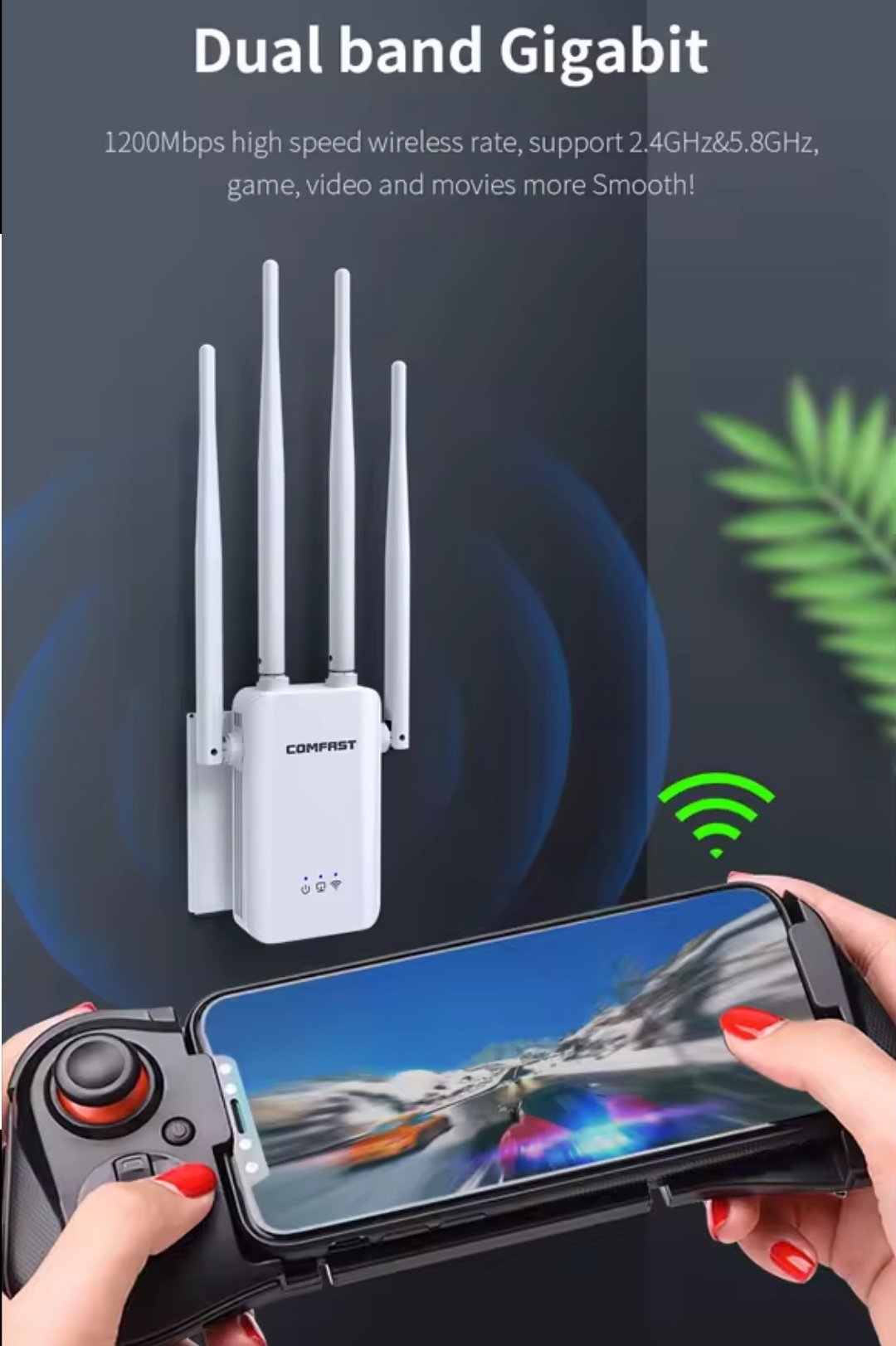(Out Of Stuck) 👎 1200Mbps 5Ghz Wireless WiFi Repeater 2.4G 5.8GHz Long Range Wifi Signal Amplifier Extender Router Network Wlan WiFi Repetidor_2