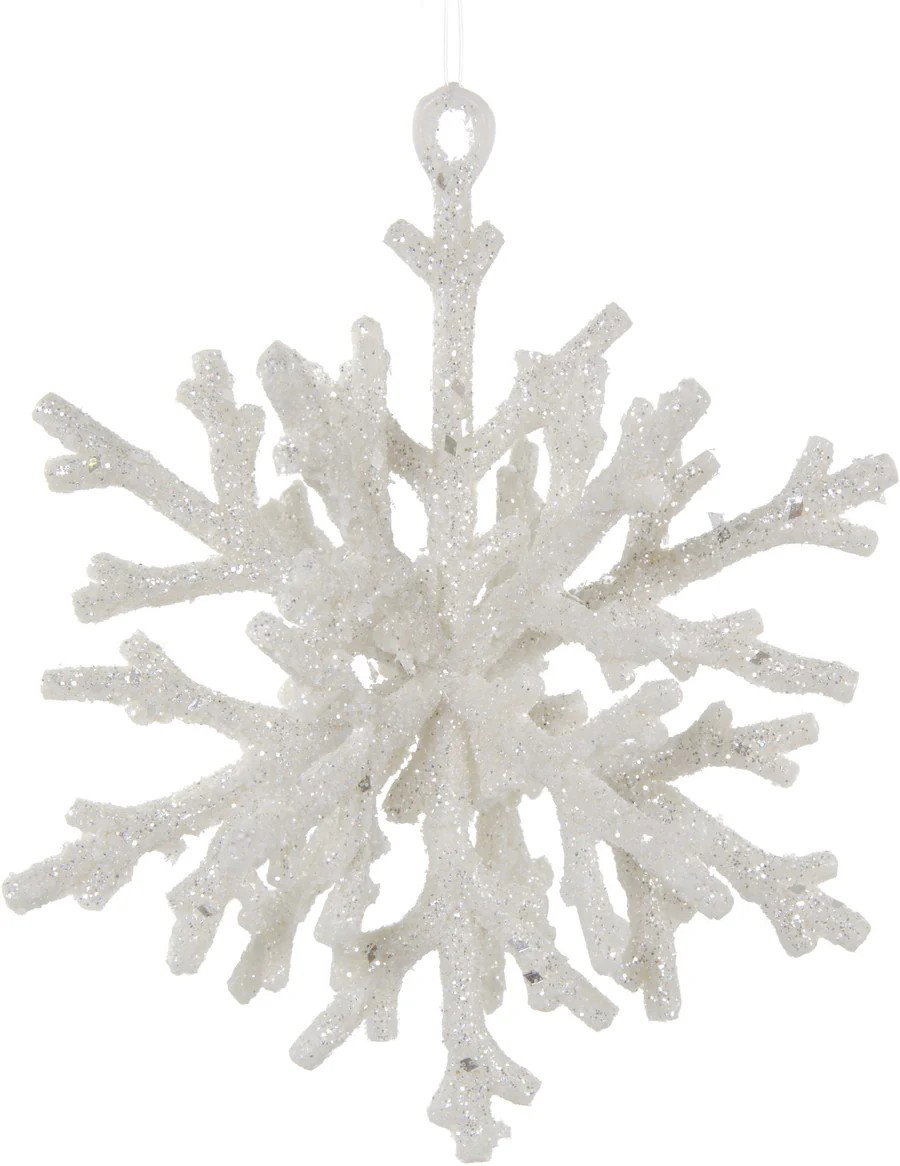 6" Glitter Twig Snowflake_0