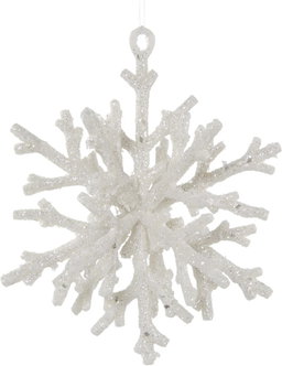6" Glitter Twig Snowflake