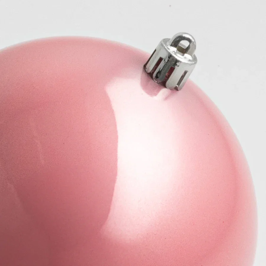 100mm Seamless Plastic Ball Ornament: Pearl Pink (Set of 2)_1