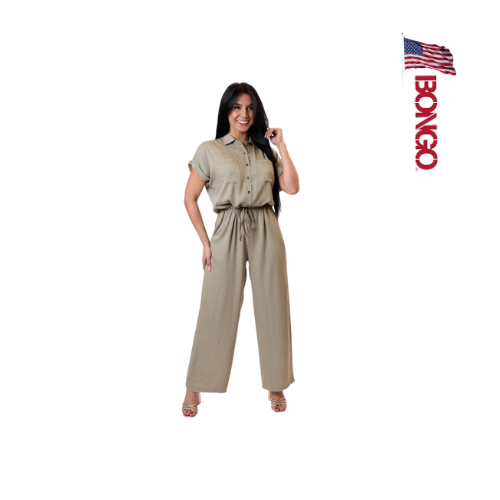 BONGO Women's Beige Casual Jumpsuit