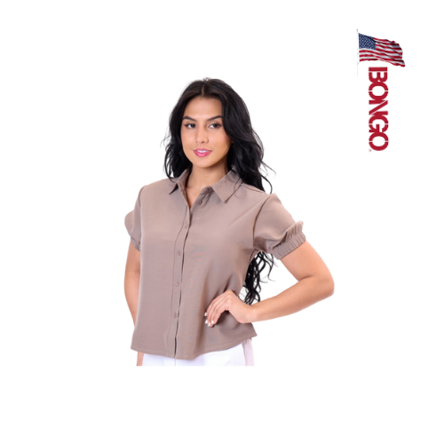 BONGO Women's Beige Short Sleeve Shirt_0