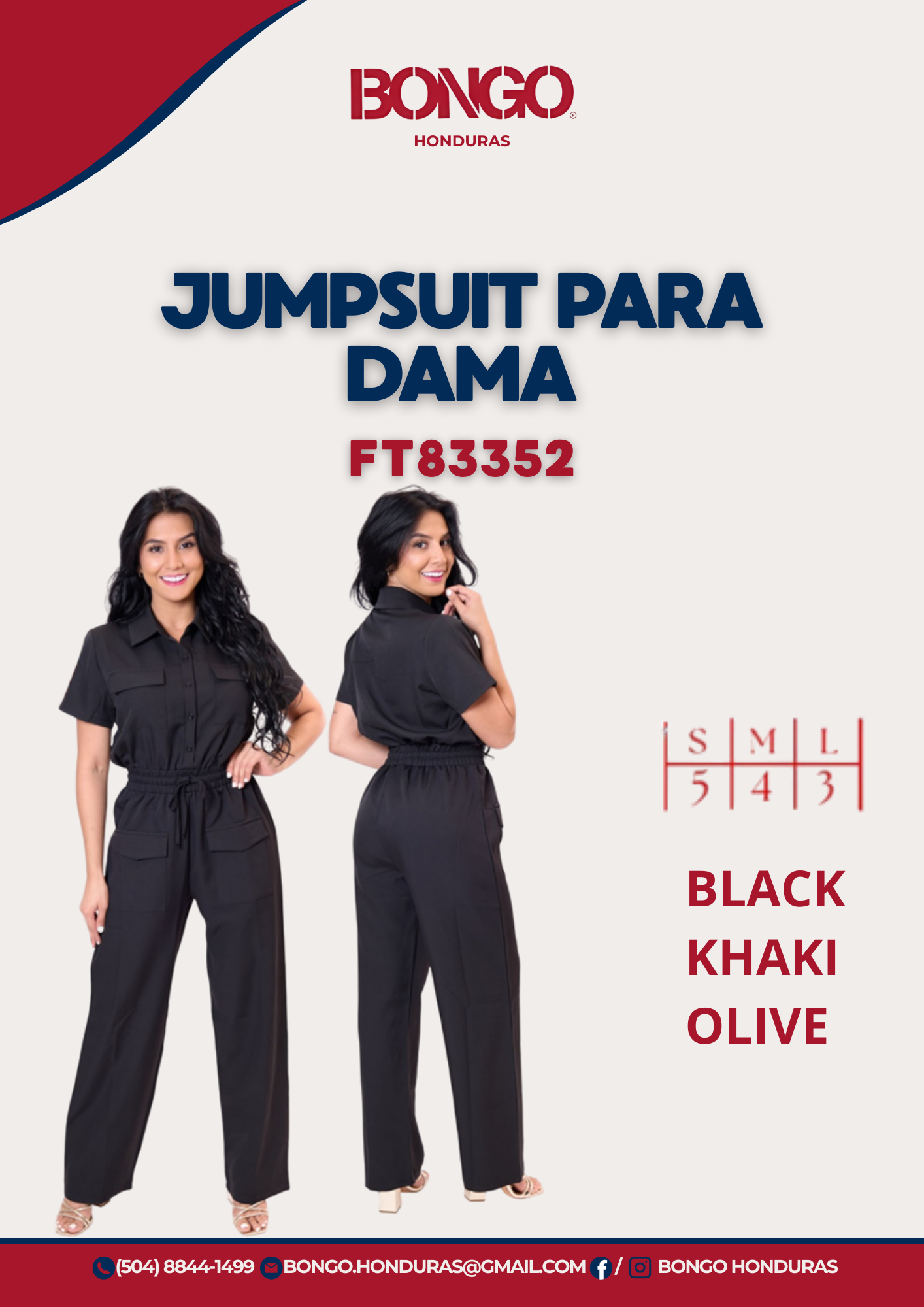 BONGO Women's Black Casual Jumpsuit_1