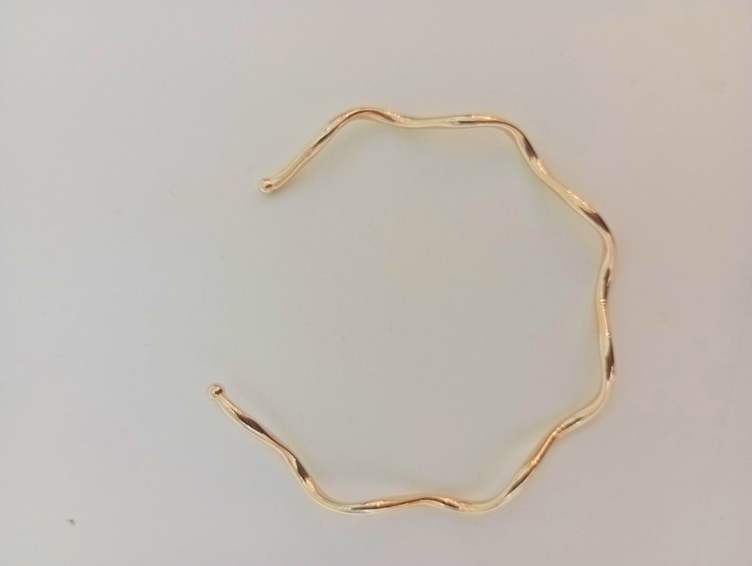 Bracelete Ondulado banhado a Ouro 18k