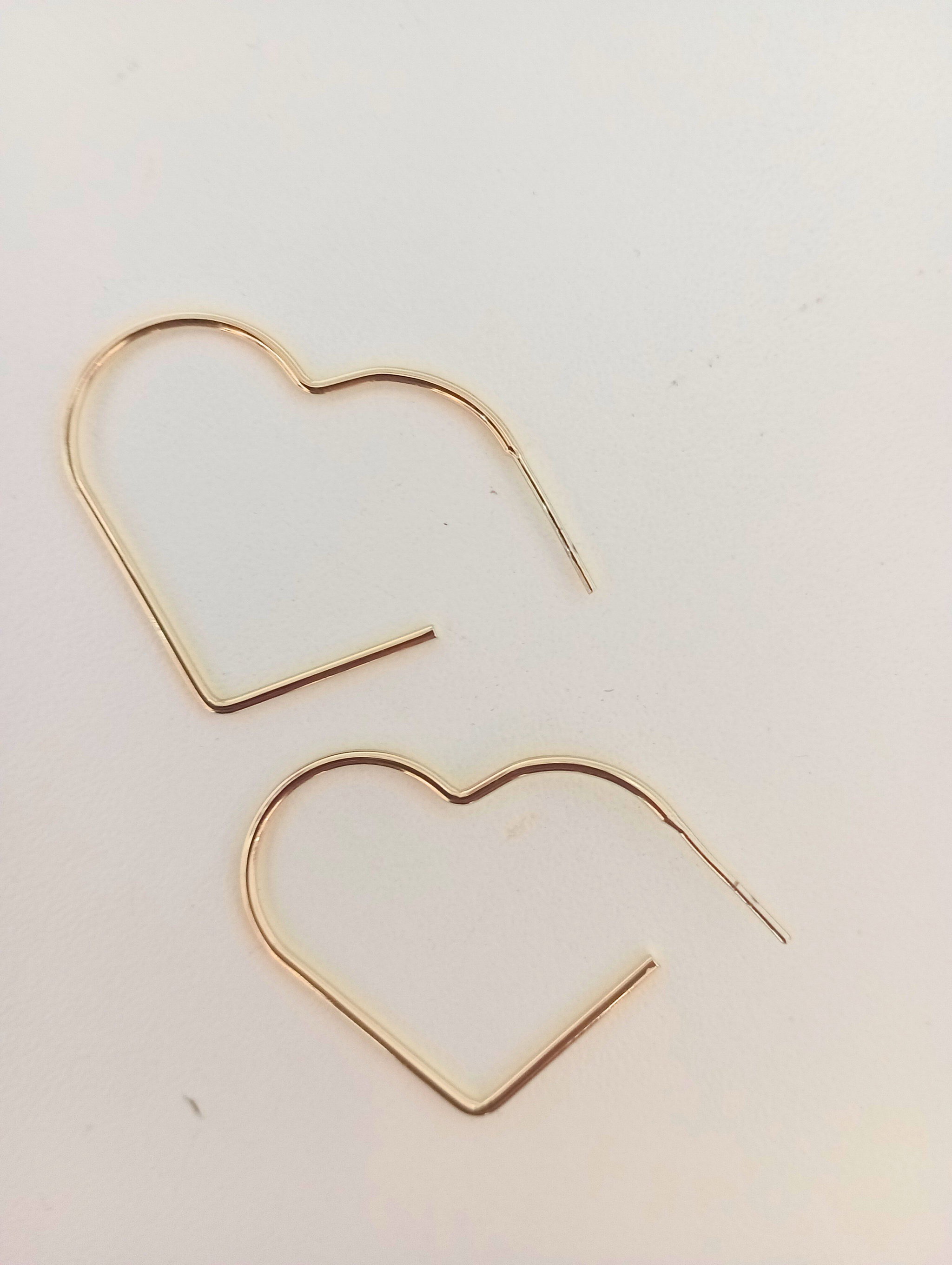 Argola Coração banhada a Ouro 18k_0