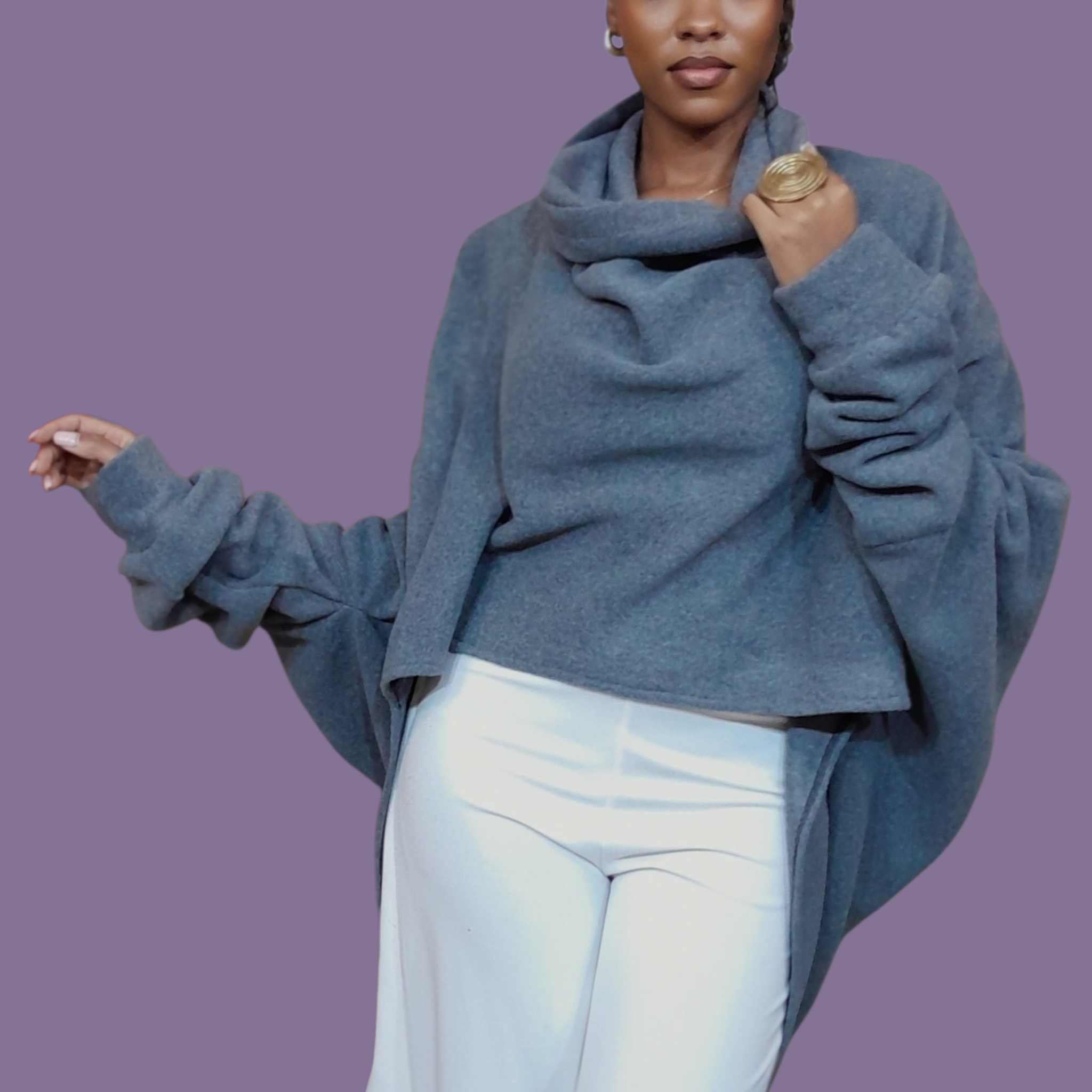 Ascili Cropped snuggy - Grey_0