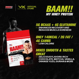 BAAM!!™ My Whey Protein Powder 10lbs | 25g Protein • Lab-Tested • Low Sugar • Muscle Growth & Recovery • Delicious Taste