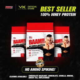 BAAM!!™ My Whey Protein Powder 10lbs | 25g Protein • Lab-Tested • Low Sugar • Muscle Growth & Recovery • Delicious Taste