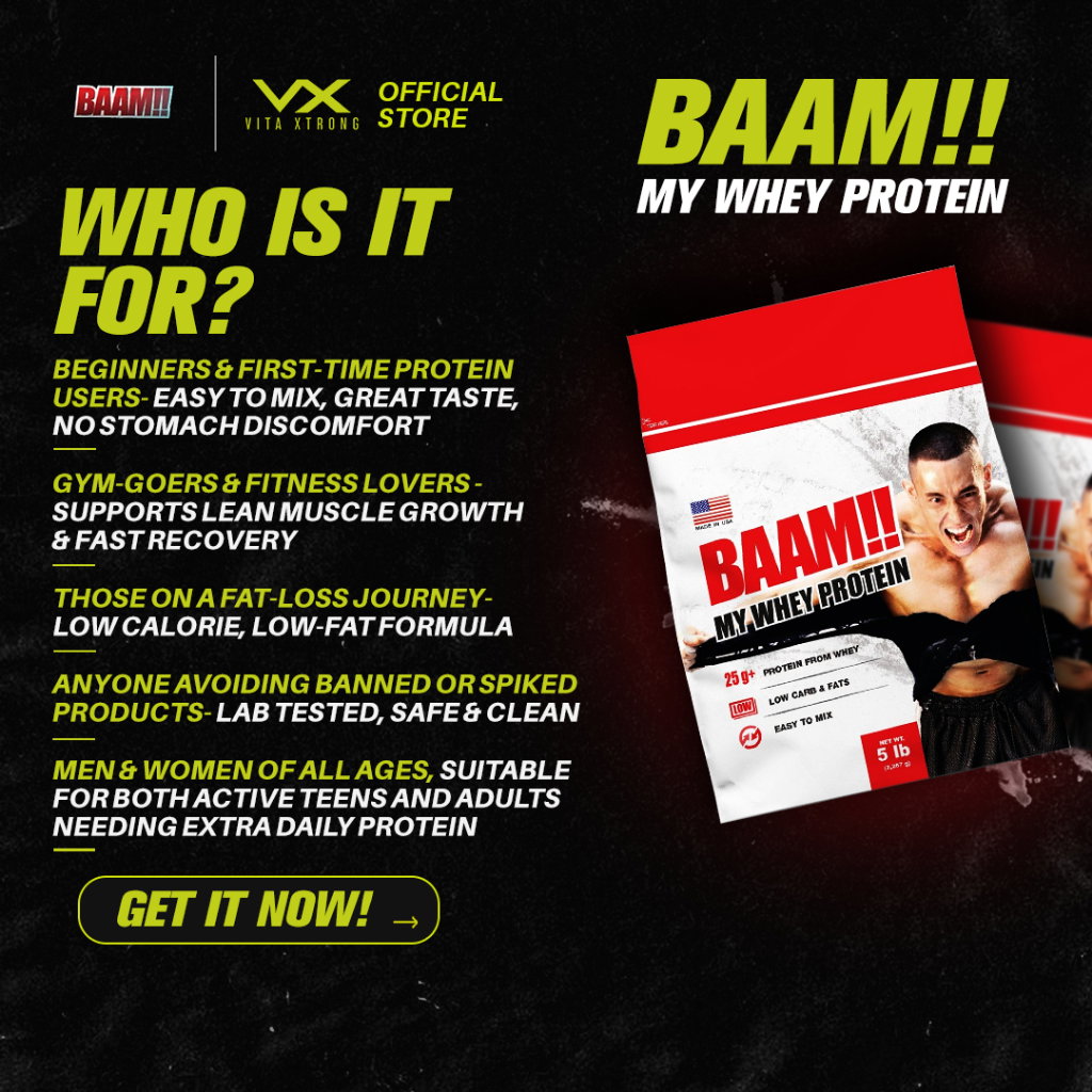 BAAM!!™ My Whey Protein Powder 10lbs | 25g Protein • Lab-Tested • Low Sugar • Muscle Growth & Recovery • Delicious Taste_3