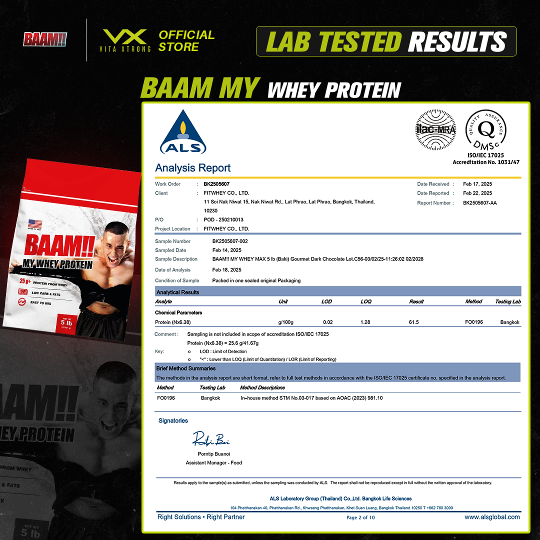 BAAM!! MY WHEY PROTEIN (5lbs / 2.3kg) | Muscle Gain, Recovery, Delicious Taste_4