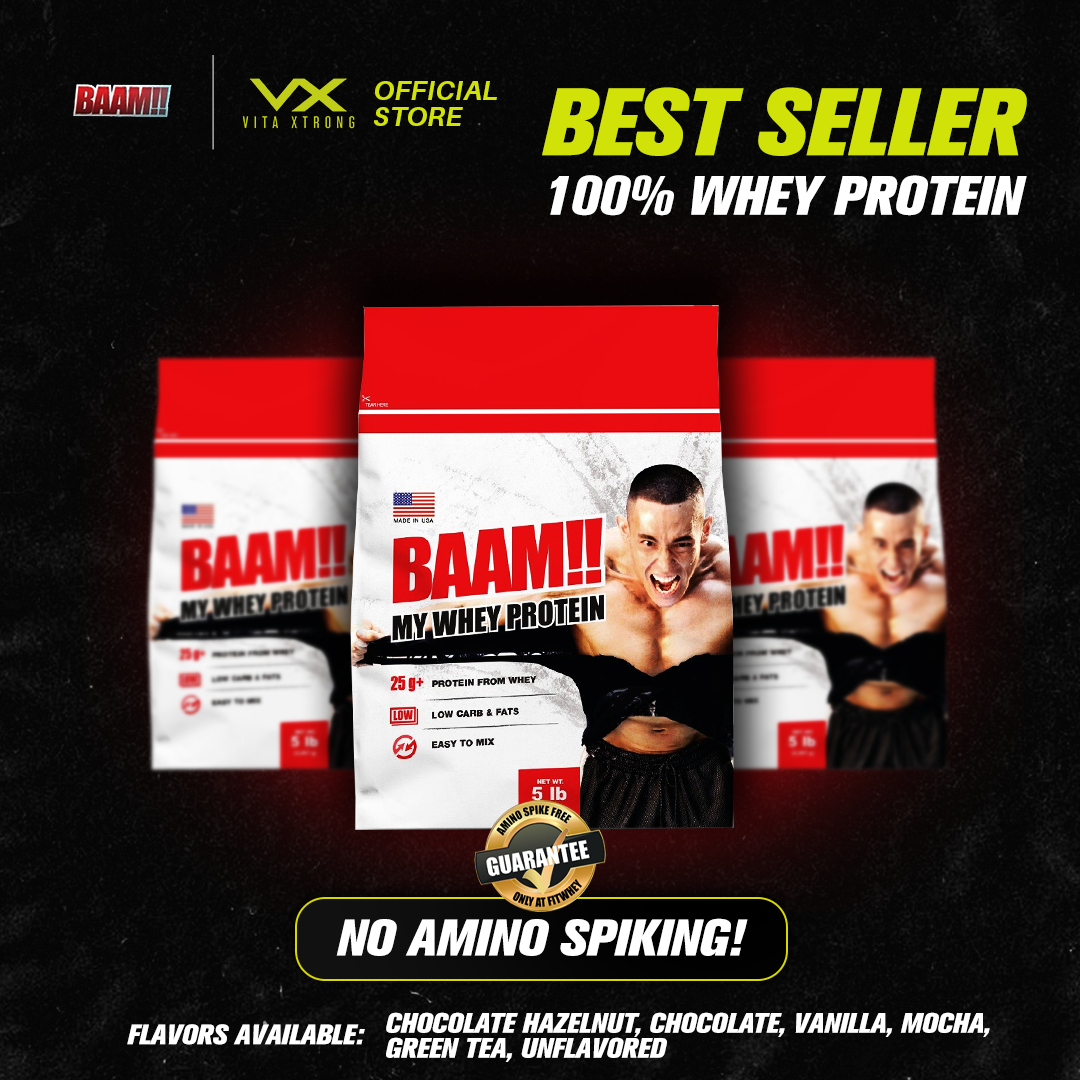 BAAM!! MY WHEY PROTEIN (5lbs / 2.3kg) | Muscle Gain, Recovery, Delicious Taste_5