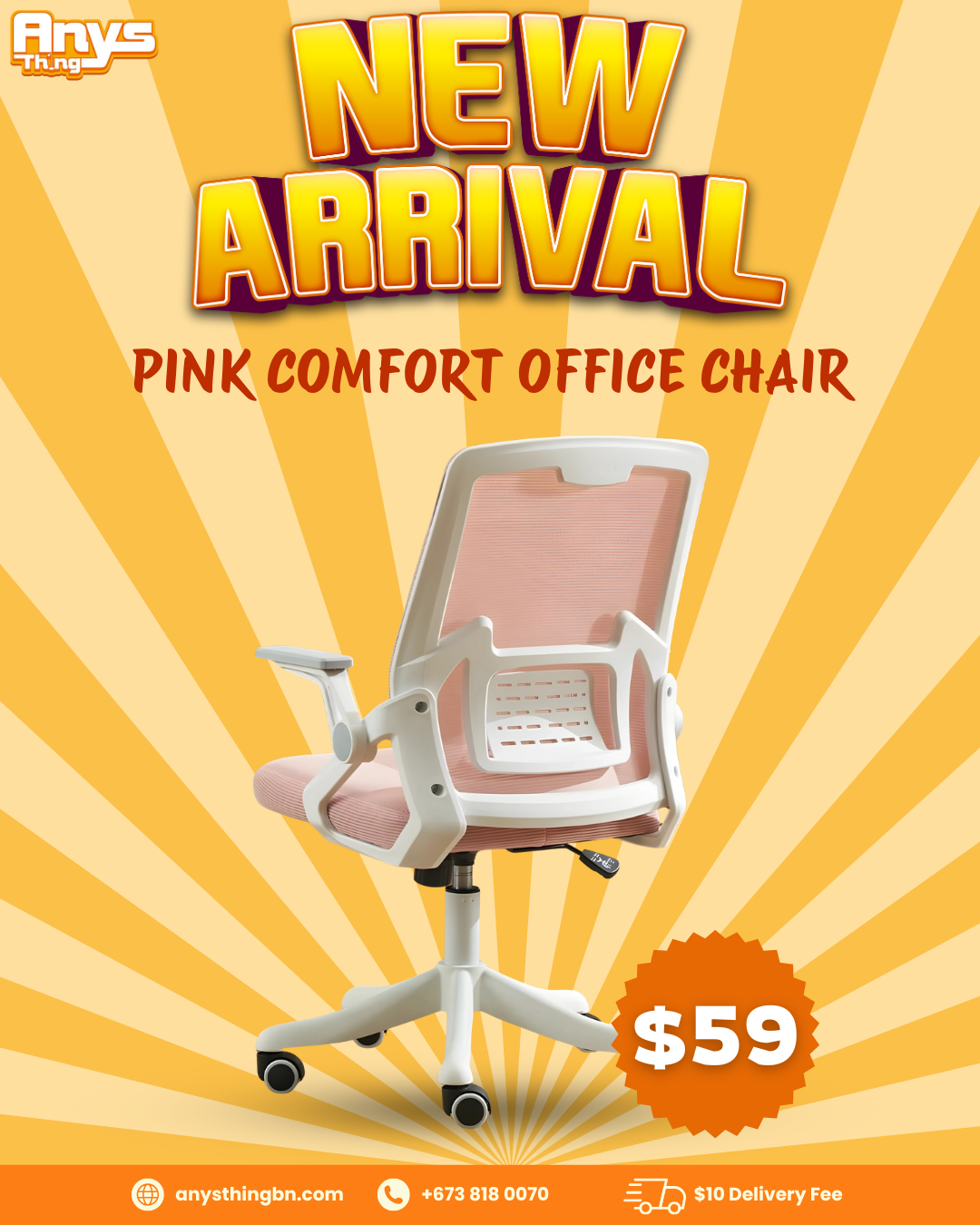 Pink Comfort Office Chair
