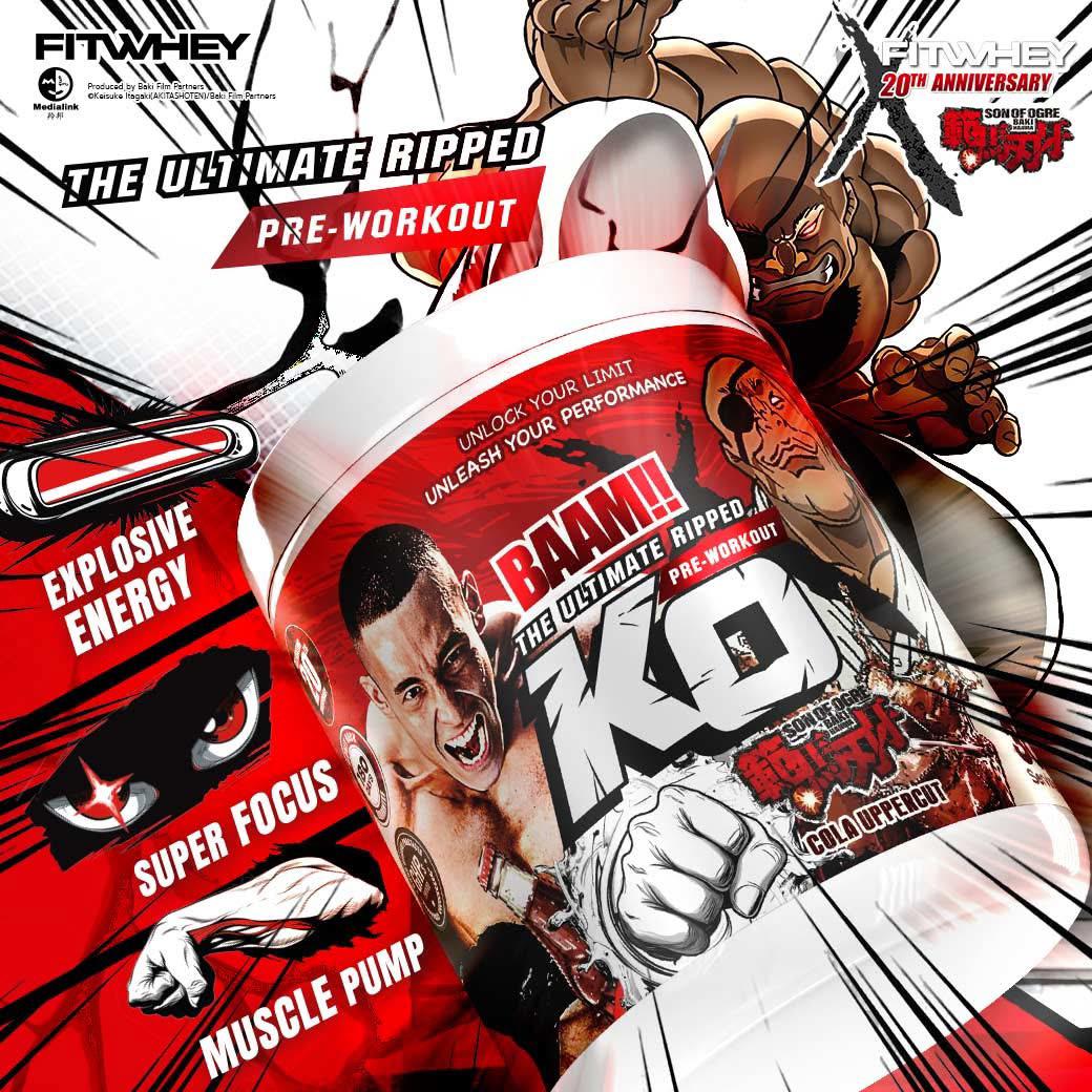 BAAM!! KO !! Ultimate Pre-Workout × DOPPO – 378 g (30 Servings) | Energy • Focus • Endurance_6