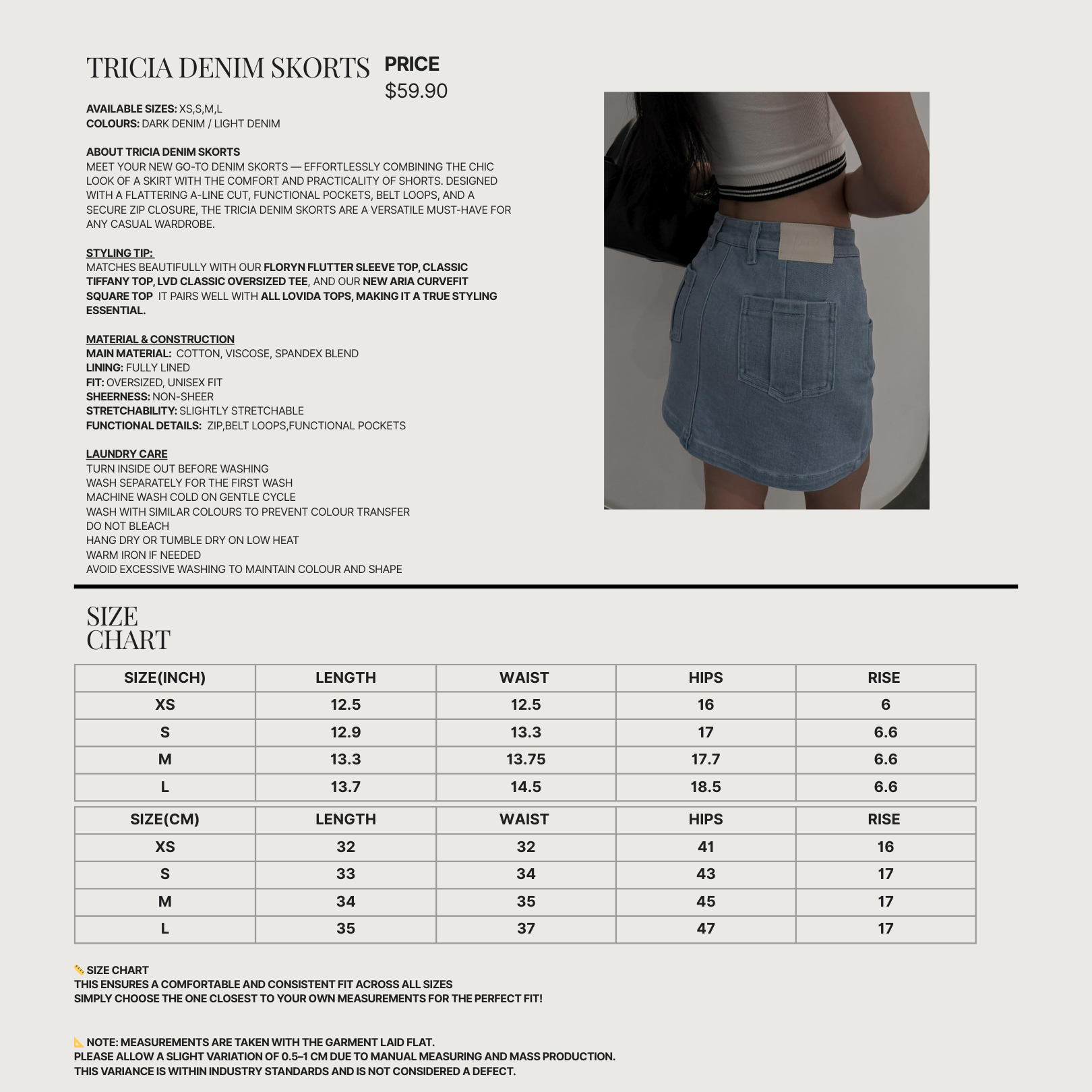 LVD TRICIA DENIM SKORTS (DARK WASH)_3