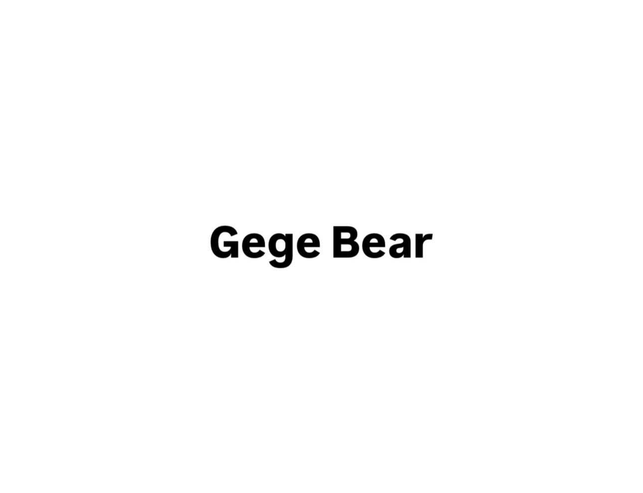 جيجي بير Gege bear 