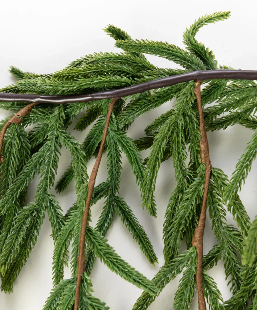 6' Norfolk Island Pine Mantle Garland_2