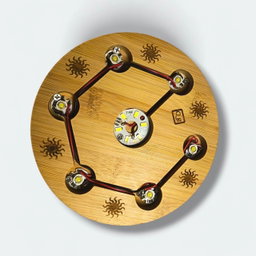 WOOD LIGHT CRYSTAL BALL STAND 
